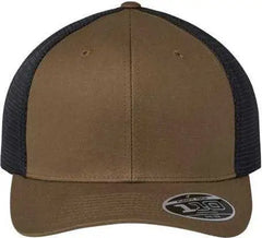 Flexfit 110M 110 Mesh-Back Cap - Coyote Brown Black - Brown Black / One Size Fits Most