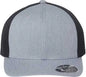 Flexfit 110M 110 Mesh-Back Cap - Heather Gray Black - Gray Black / One Size Fits Most