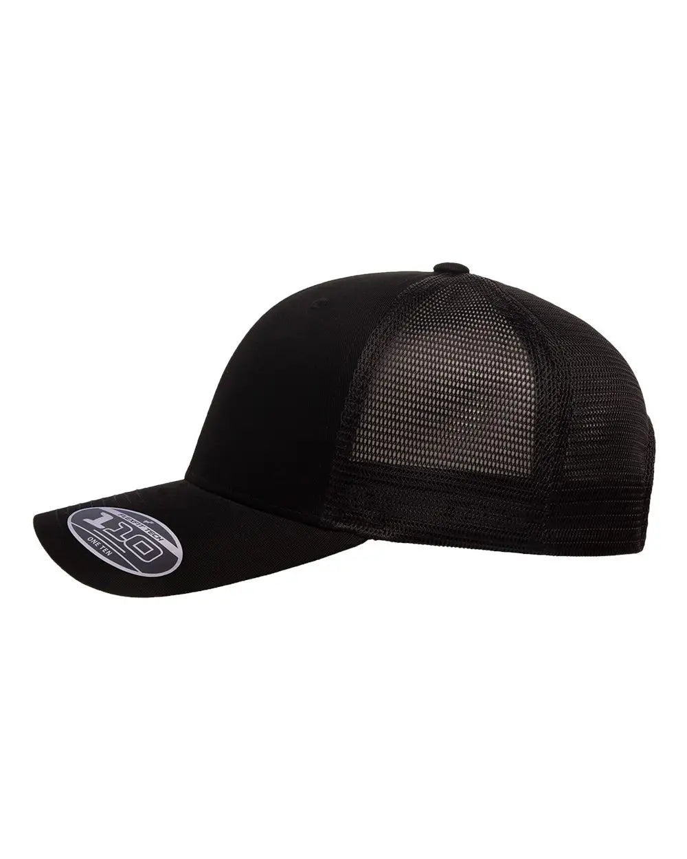 Flexfit 110M 110® Mesh-Back Cap - Black - Black / One Size Fits Most