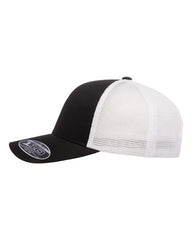 Flexfit 110M 110® Mesh-Back Cap - Black White - Black White / One Size Fits Most