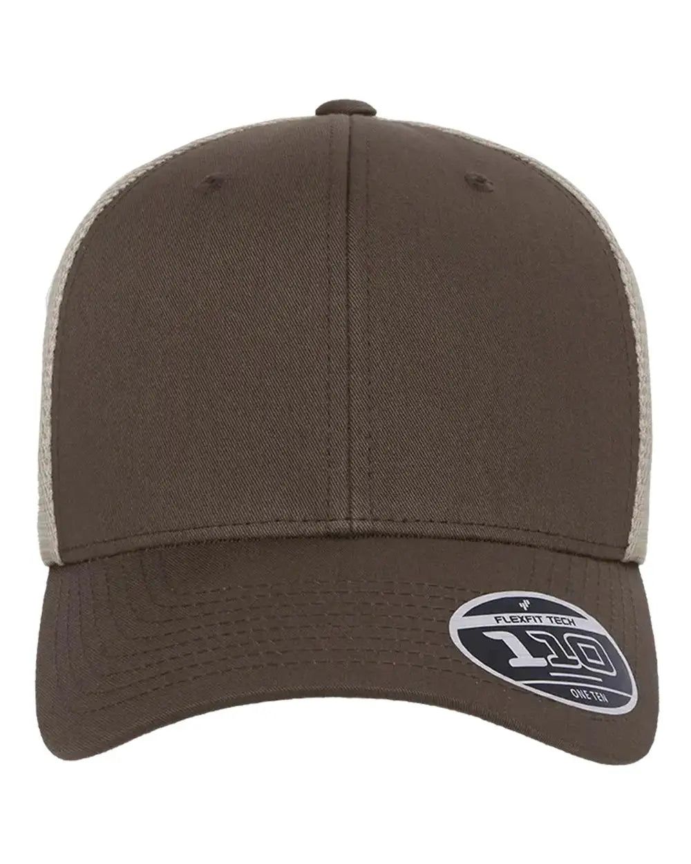 Flexfit 110M 110® Mesh-Back Cap - Brown Khaki - Brown Khaki / One Size Fits Most