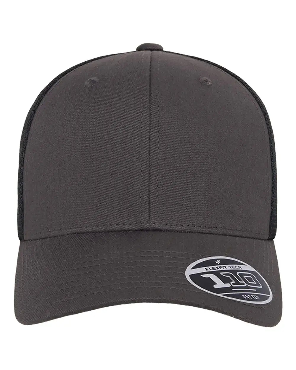 Flexfit 110M 110® Mesh-Back Cap - Charcoal Black - Dark Gray Black / One Size Fits Most