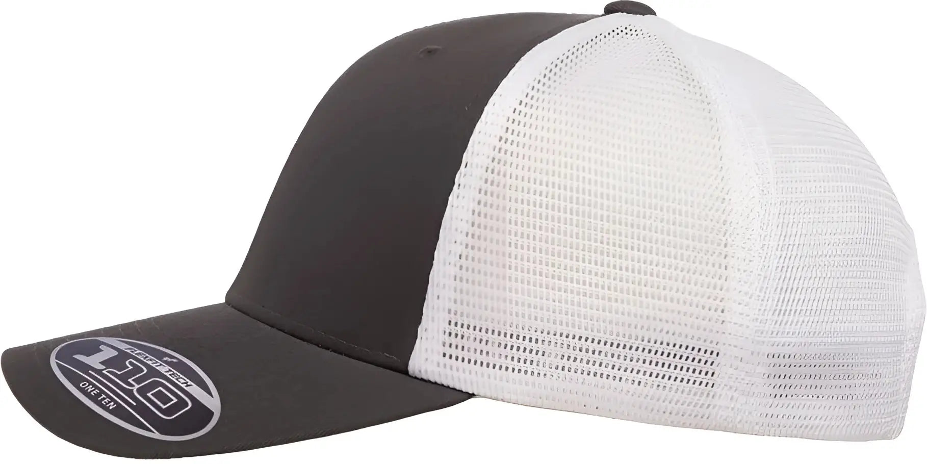 Flexfit 110M 110® Mesh-Back Cap - Charcoal White - Dark Gray White / One Size Fits Most