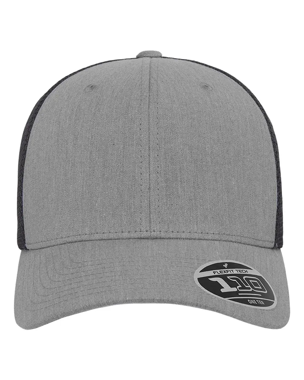 Flexfit 110M 110® Mesh-Back Cap - Heather Grey Black - Gray Black / One Size Fits Most