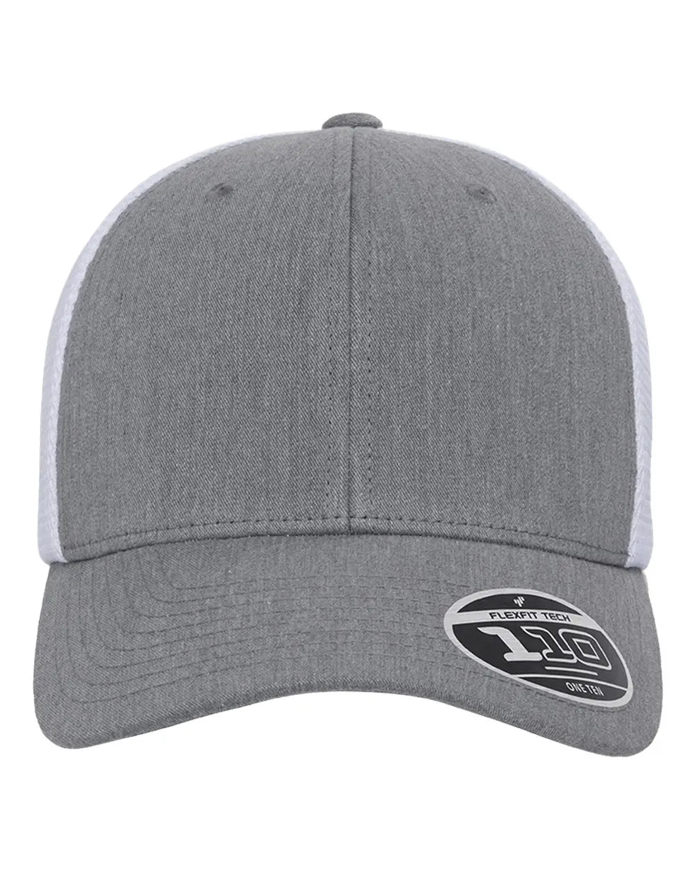 Flexfit 110M 110® Mesh-Back Cap - Heather Grey White - Gray White / One Size Fits Most