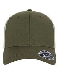 Flexfit 110M 110® Mesh-Back Cap - Olive Khaki - Olive Khaki / One Size Fits Most