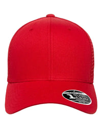 Flexfit 110M 110® Mesh-Back Cap - Red - Red / One Size Fits Most