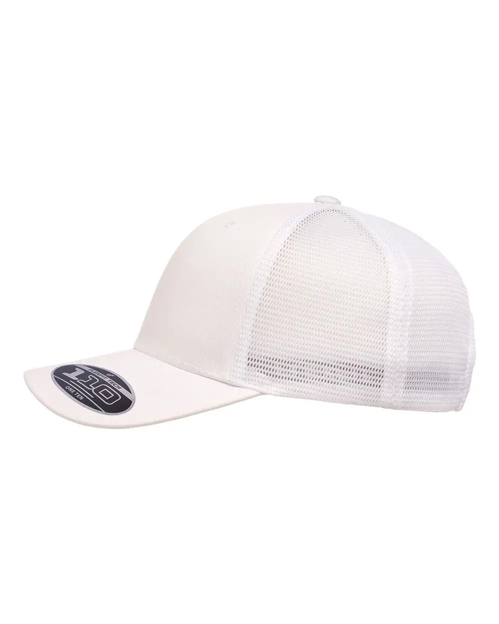 Flexfit 110M 110® Mesh-Back Cap - White - White / One Size Fits Most