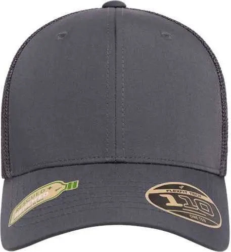Flexfit 110R 110 Recycled Mesh Cap - Charcoal - Dark Gray / One Size Fits Most
