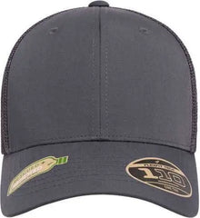 Flexfit 110R 110 Recycled Mesh Cap - Charcoal - Dark Gray / One Size Fits Most