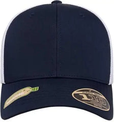 Flexfit 110R 110 Recycled Mesh Cap - Navy White - Navy White / One Size Fits Most