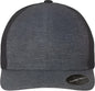 Flexfit 180 Delta Seamless Cap - Melange Blue Melange Charcoal - Blue Dark Gray / 6 3/4’’ - 7 1/4’’
