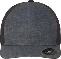 Flexfit 180 Delta Seamless Cap - Melange Blue Melange Charcoal - Blue Dark Gray / 6 3/4’’ - 7 1/4’’