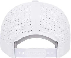 Flexfit 180AP Delta Snapback Perforated Cap - White - White / One Size Fits Most