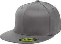 Flexfit 210 Flat Bill Cap - Gray - Gray / 6 3/4’’ - 7 1/4’’