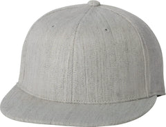 Flexfit 210 Flat Bill Cap Heather Gray