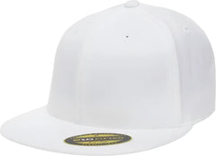 Flexfit 210 Flat Bill Cap White White / 6 3/4’’ 7 1/4’’