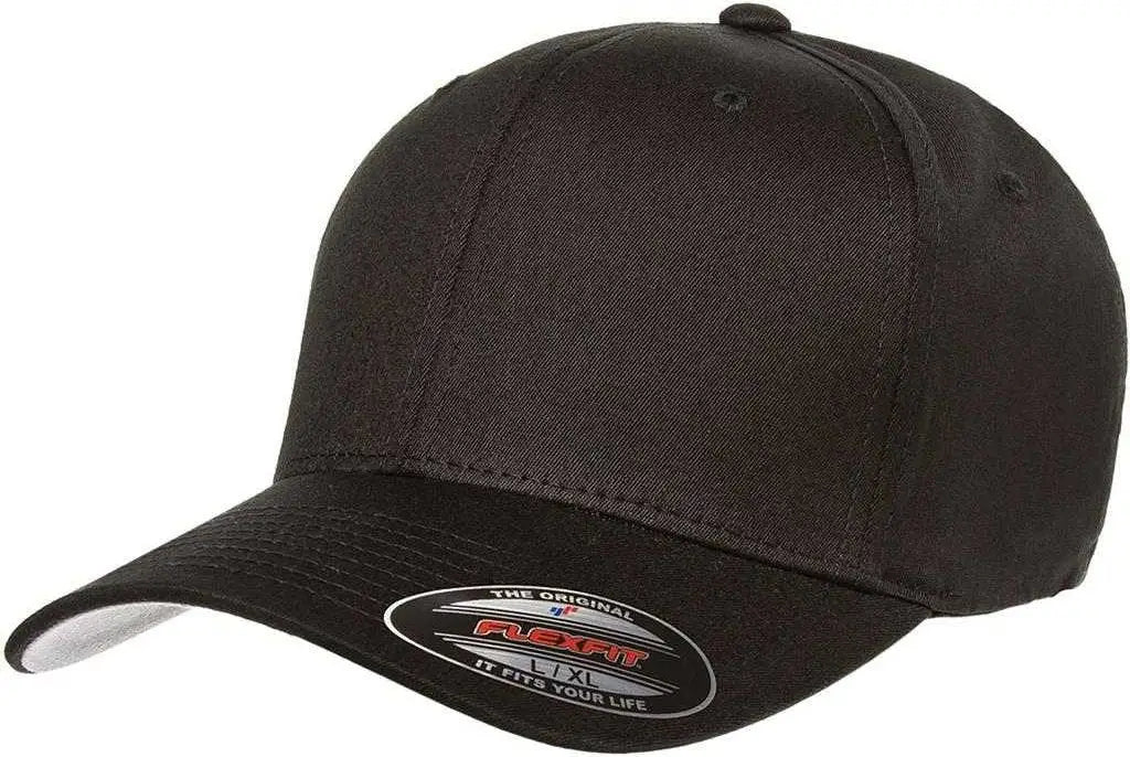Flexfit 5001 V Flex Twill Cap Black Black / 6 3/4’’ 7 1/4’’