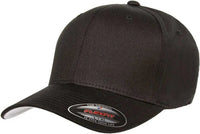 Flexfit 5001 V-Flex Twill Cap - Black - Black / 6 3/4’’ - 7 1/4’’