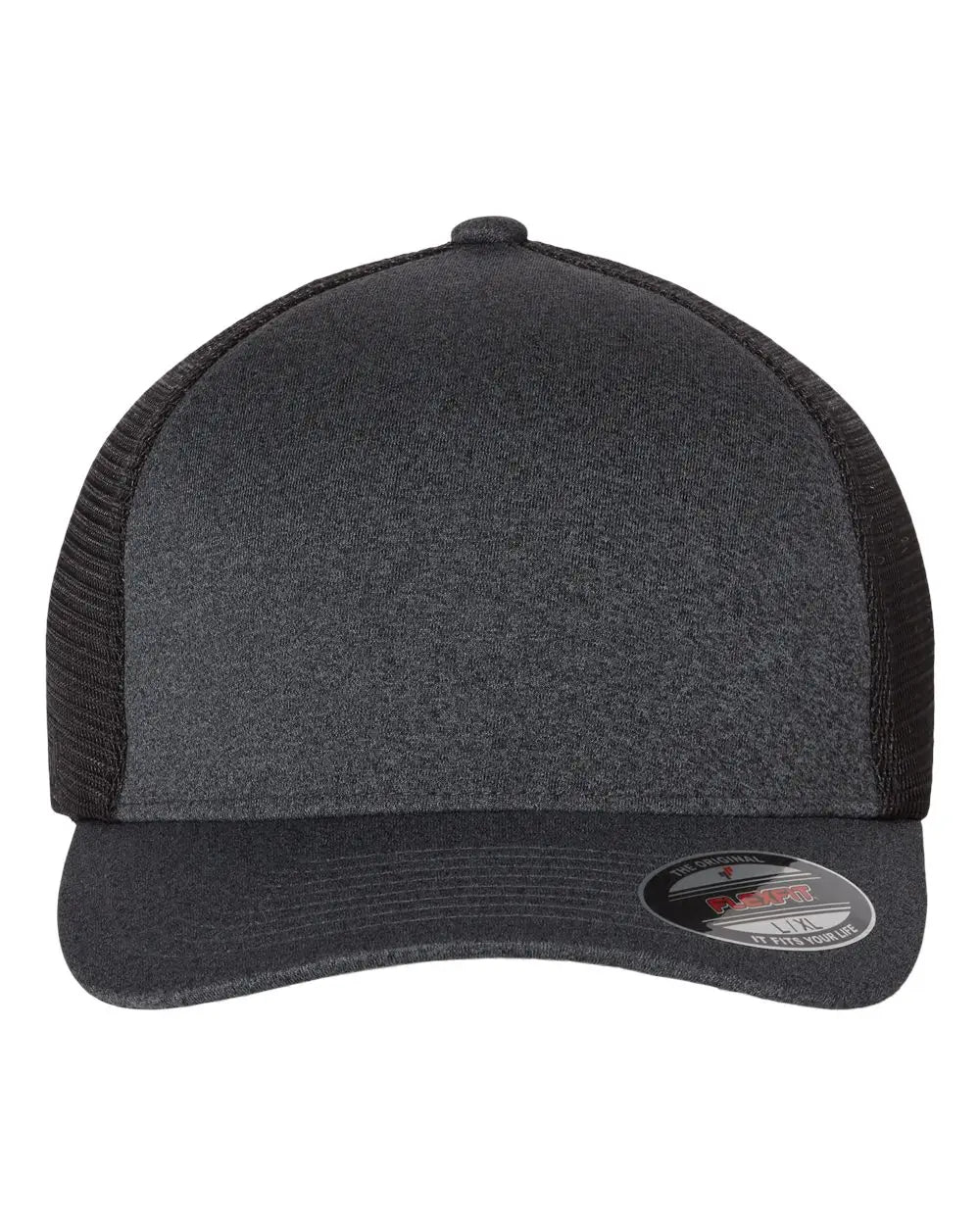 Flexfit 5511UP Unipanel™ Trucker Cap - Melange Dark Grey Black - Dark Gray Black / S/M