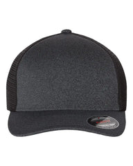 Flexfit 5511UP Unipanel™ Trucker Cap - Melange Dark Grey Black - Dark Gray Black / S/M