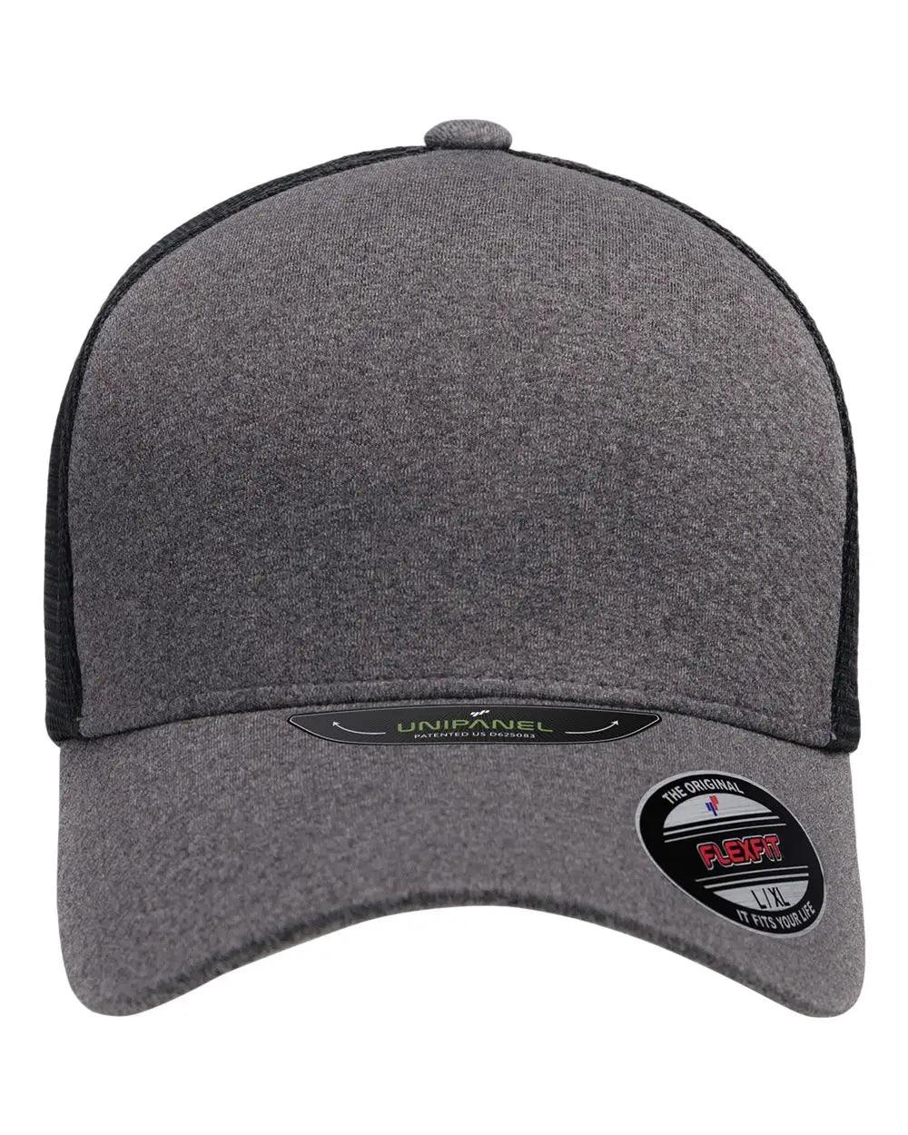Flexfit 5511UP Unipanel™ Trucker Cap - Melange Heather Black - Gray Black / S/M