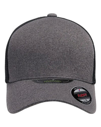 Flexfit 5511UP Unipanel™ Trucker Cap - Melange Heather Black - Gray Black / S/M
