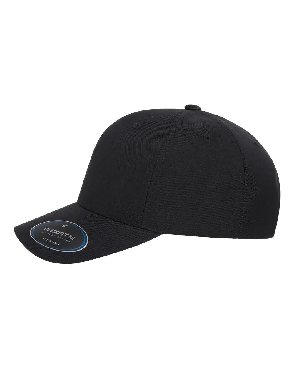 Flexfit 6110NU NU® Adjustable Cap - Black - Black / One Size Fits Most