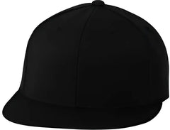 Flexfit 6210FF 210 Flat Bill Cap Black Black / S/M