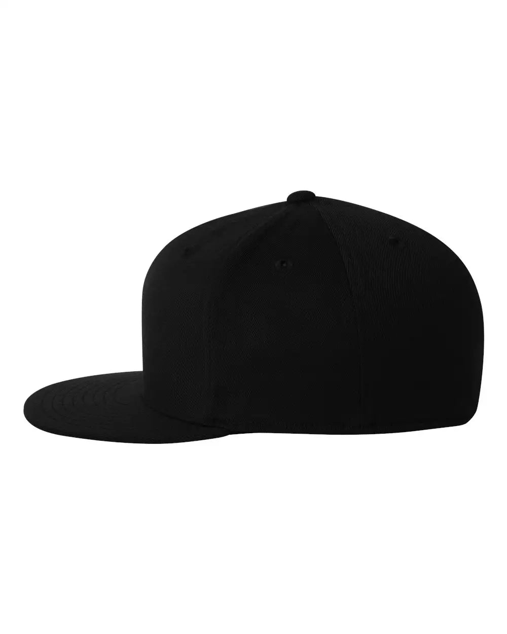 Flexfit 6210FF 210® Flat Bill Cap - Black - Black / S/M
