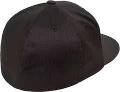 Flexfit 6297F Pro Baseball On Field Flat Bill Cap Black