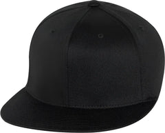 Flexfit 6297F Pro Baseball On Field Flat Bill Cap Black