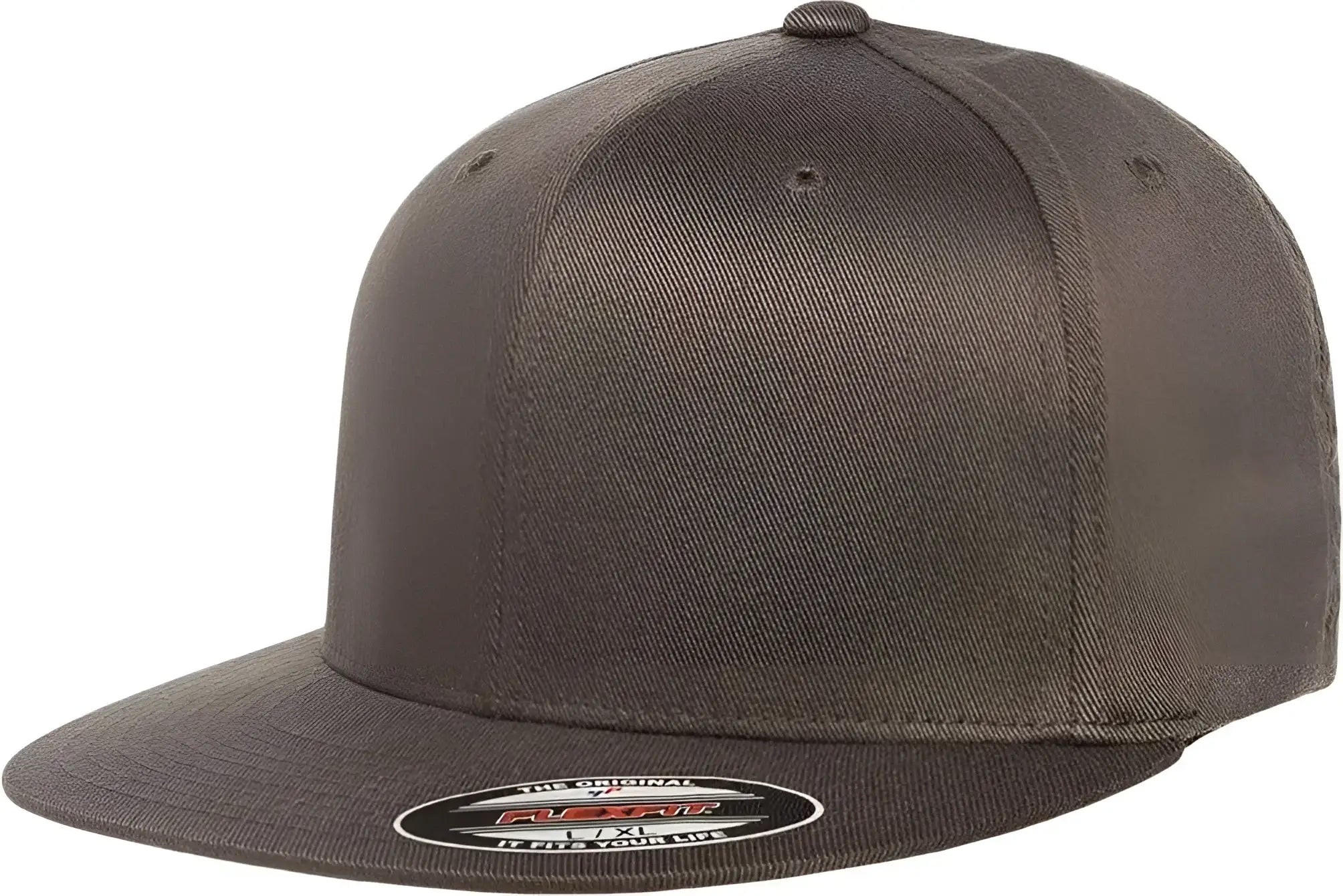 Flexfit 6297F Pro Baseball On Field Flat Bill Cap Dark Gray Dark Gray / 6 3/4’’ 7 1/4’’