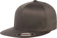 Flexfit 6297F Pro Baseball On Field Flat Bill Cap Dark Gray Dark Gray / 6 3/4’’ 7 1/4’’