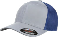 Flexfit 6311 Melangee Trucker Cap Heather Gray Royal Gray Royal / 6 7/8’’ 7 1/2’’