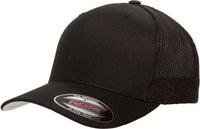 Flexfit 6511 Trucker Cap - Black - Black / 6 7/8’’ - 7 1/2’’