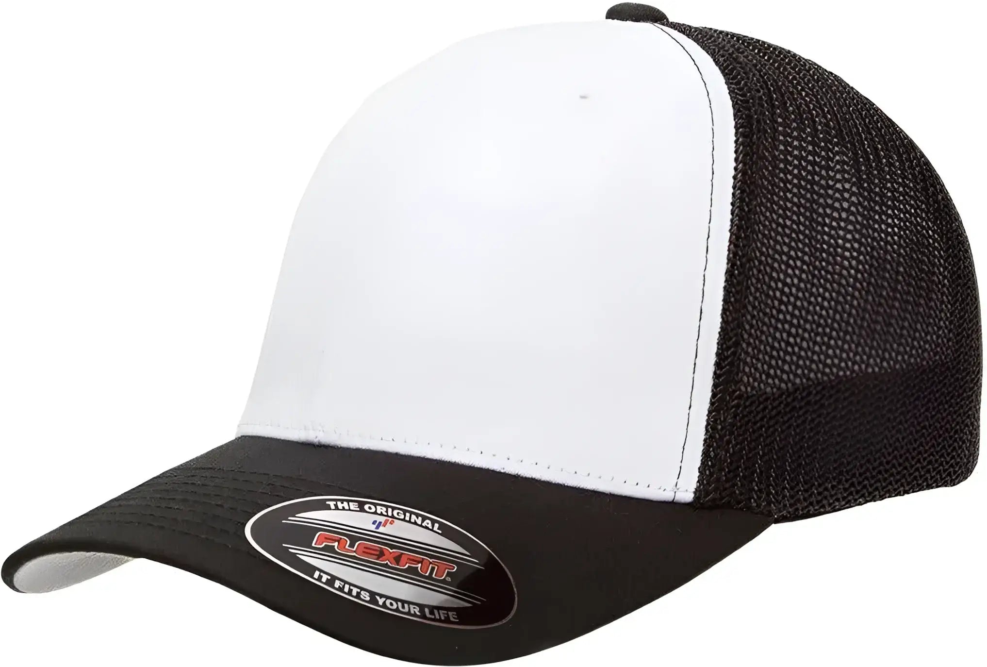 Flexfit 6511 Trucker Cap - Black White Black - Black White / 6 7/8’’ - 7 1/2’’