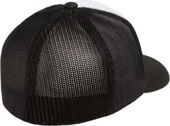 Flexfit 6511 Trucker Cap - Black White Black - Black White / 6 7/8’’ - 7 1/2’’