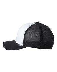Flexfit 6511 Trucker Cap - Black White Black - Black White / One Size Fits Most