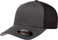 Flexfit 6511 Trucker Cap Charcoal Black Dark Gray Black / 6 7/8’’ 7 1/2’’