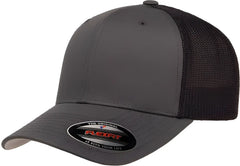 Flexfit 6511 Trucker Cap - Charcoal Black - Dark Gray Black / 6 7/8’’ - 7 1/2’’