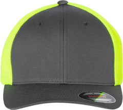 Flexfit 6511 Trucker Cap Charcoal Neon Yellow Dark Gray Yellow / 6 7/8’’ 7 1/2’’