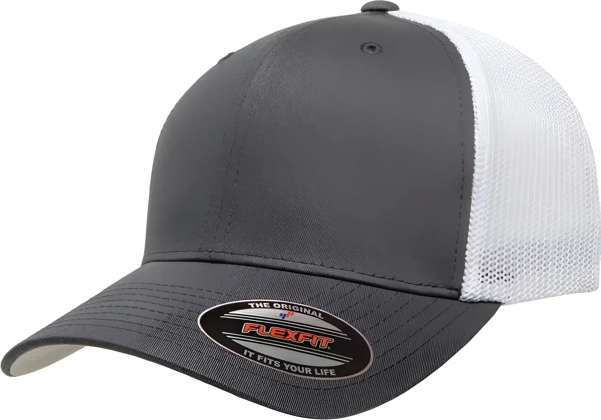 Flexfit 6511 Trucker Cap Charcoal White Dark Gray White / 6 7/8’’ 7 1/2’’