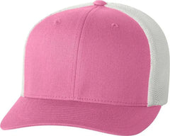 Flexfit 6511 Trucker Cap - Pink White - Pink White / 6 7/8’’ - 7 1/2’’