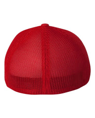 Flexfit 6511 Trucker Cap - Red - Red / One Size Fits Most