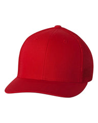 Flexfit 6511 Trucker Cap - Red - Red / One Size Fits Most