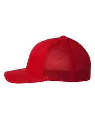 Flexfit 6511 Trucker Cap - Red - Red / One Size Fits Most
