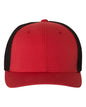 Flexfit 6511 Trucker Cap - Red Black - Red Black / One Size Fits Most
