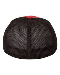 Flexfit 6511 Trucker Cap - Red Black - Red Black / One Size Fits Most