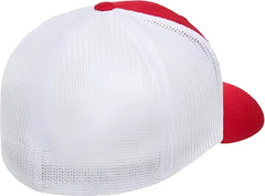 Flexfit 6511 Trucker Cap - Red White - Red White / 6 7/8’’ - 7 1/2’’